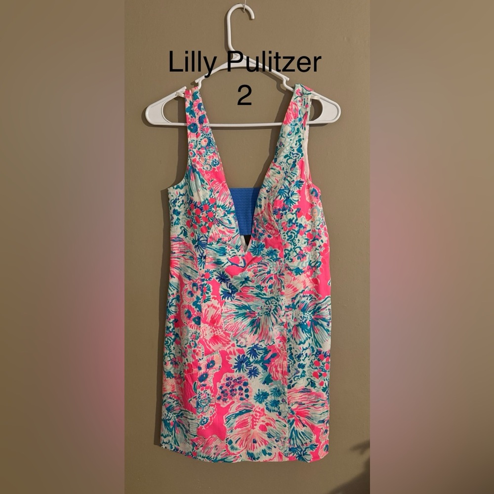 Lilly Pulitzer Pink and Blue Floral Mini Dress